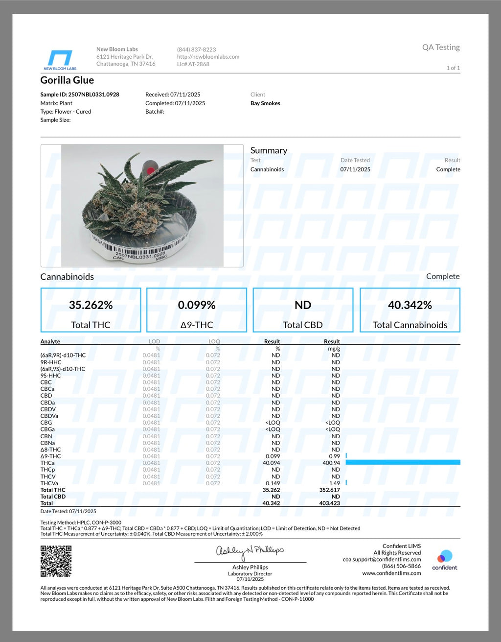THCA flower (noble)- gorilla glue #4 3.5g